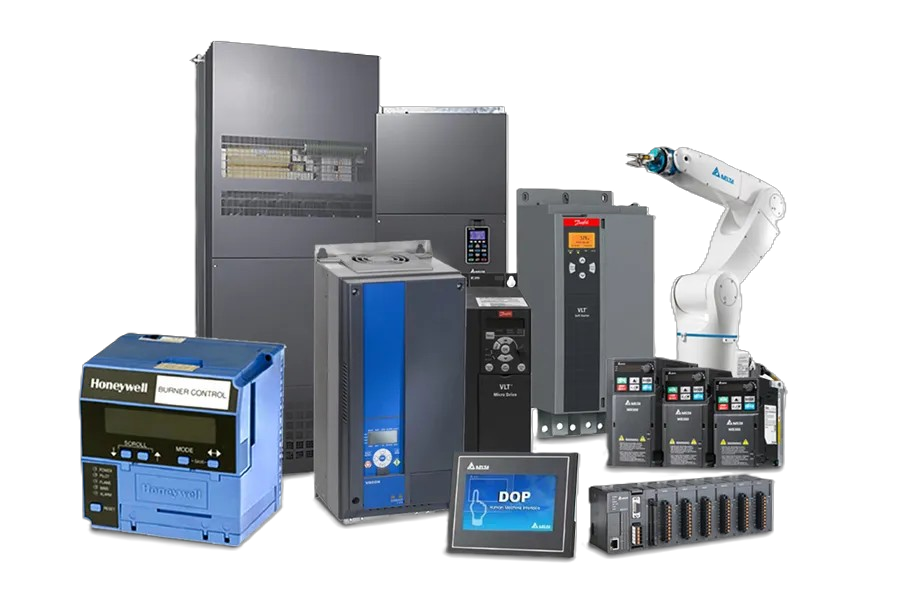 Variadores, PLC, HMI, robots